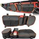 BORDAN X3 Door Storage Bags Fit for Can-Am Maverick X3 MAX models 2017-2025, X3 Front Door Bag with Removable Knee Pad, Upgraded PVC Waterproof UTV Side Bags, Pack of 2, Orange