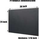 ABS Plastic Sheet 1/16 Inch Thick 24" x 36" (4-Pack),Two-Sided Heat Moldable Panel (Thermoplastic Textured Front & Smooth Back), Black Thermoform Board Great for DIY Projects, Decor, Handcrafts