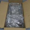 Blulu 6 Pcs Wire Bread Baskets for Serving 9.8 x 8.5 x 3.7 Inch Small Metal Chrome Rounded Square Silver Fast Food Basket Storage for Fruits Bread Burger Serving Organizing