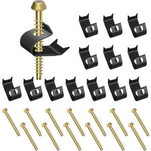 Dreyoo 14 Pack Sink Clips Kit, Undermount Sink Clips Compatible with Moen/Elkay Kitchen Bathroom Counter, for Countertops up to 1-1/2" Thick, U Channel Brackets Top Mount Kit Support (Gold) Dreyoo 14 Pack Sink Clips Kit, Undermount Sink Clips Compatible with Moen/Elkay Kitchen Bathroom Counter, for Countertops up to 1-1/2" Thick, U Channel Brackets Top Mount Kit Support (Gold)
