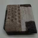 Modern Geometric Patchwork Indoor Area Rug for Living Room, Chocolate 4'x 6' Large Rug Rockwood Collection Hardwood Floors Decor for Bedroom, Brown Throw Carpet for Office Entryway Dining Room