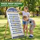 Extra Large Prize Drop Board, 41.3" x 23.6", Premium Birch Wood Prize Drop Game Board for Family Parties, Carnivals, Classroom Activities & Holiday Events