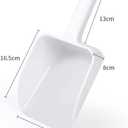 1 Piece Plastic Ice Scoop Plastic Ice Shovel Plastic Hand Scoop Plastic Utility Ice Scoop Coffee Bean Scoop Candy Scooper for Bar Home Kitchen Restaurant, 11.8 x 4.5 x 3.15 Inch, Medium, White