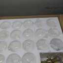Mid Century Modern Semi Flush Mount Chandelier, Bubble Glass Ceiling Light, 16in