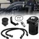 RYANSTAR RACING Oil Catch Can Air Oil Separator with Air Filter Compatible with Chevy Silverado 1500 GMC Sierra 1500 2014-2018 Chevy Tahoe Suburban GMC Yukon 2015-2020 (upgrade & with Breather)
