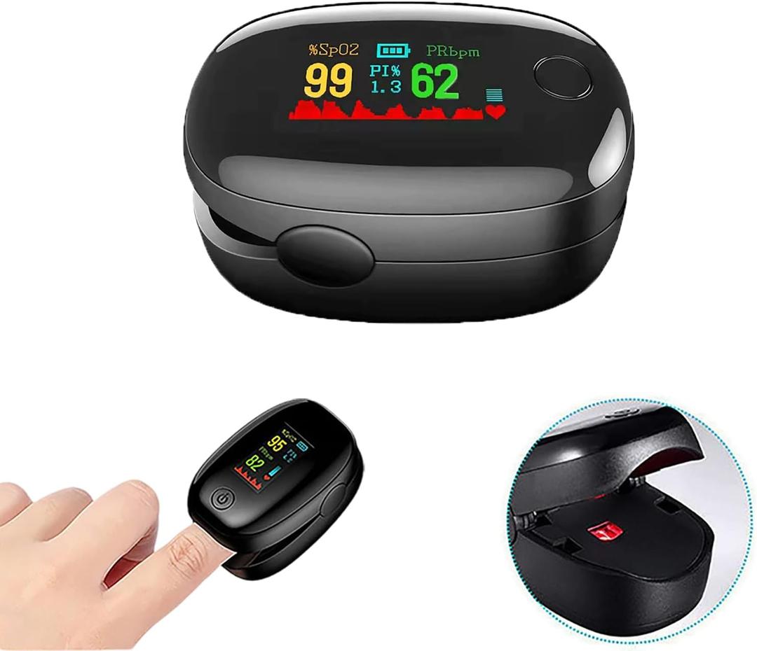Finger Grip Tool with Digital Readout Screen, Portable Electronic Reader Accessory for Data Display (Black, LED)