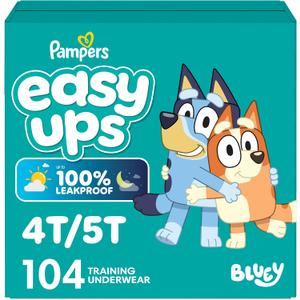 Pampers Training Pants - Easy Ups Boys & Girls Bluey - Size 4T-5T, 104  Count, Children's Potty Underwear 
