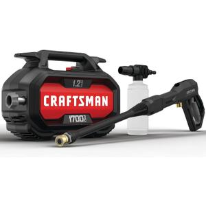CRAFTSMAN Electric Pressure Washer, Cold Water, Lightweight Corded Power Washer for Cars, Driveways, Patio and Garage, Powerful 1700-PSI, 1.2-GPM, Compact, Easy to Use (CMEPW1700)