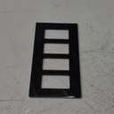 Lutron Claro Light Switch Cover Plate, 4 Gang Wallplate, for Decorator Light Switches, Rocker Light Switch Cover, Outlet Cover, Screwless Switch Plate Cover, Gloss, CW-4-BL, Black (1 Pack)