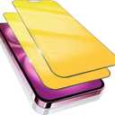 2 x 2 Pack for iPhone 16 Plus Privacy Screen Protector | Gradient Colorful 25 Anti-Spy Tempered Glass Anti-Bluelight Full Coverage Installation Frame Case Friendly 6.7 inch Gold