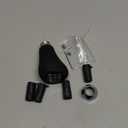 X AUTOHAUX Black Universal 6 Speed Auto Car Gear Lever Shifter Manual Stick Shift Knob PU Leather Black Stitches