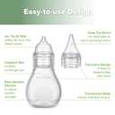 Haakaa Silicone Baby Nasal Aspirator | Nose Bulb Syringe | Easy-Squeezy Baby Nose Cleaner, 0m+ Newborn Infant &Toddler - BPA Free Silicone-2 Tips