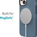 Speck iPhone 15 Plus & 14 Plus Case - Drop Protection, Built for MagSafe, Scratch Resistant - No Slip Grip with Soft Touch Coating for iPhone 6.7 Inch Model - Mystery Blue/Faded Denim CandyShell Pro