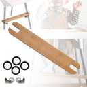 High Chair Footrest, Adjustable Height Natural Bamboo Baby Highchairs Pedal, Suitable for IKEA Antilop High Chair Footstool