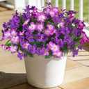 Fake Artificial Flowers for Outdoors 6 PCS Azalea Bouquet Silk Flowers for Outside UV Resistant Faux Flowers Plants for Outdoor Planters Realistic Spring Home Front Door Patio Garden Porch Decor