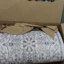 KIMODE Anti Fatigue Kitchen Mats, 2 PCS Cushioned Kitchen Rugs and Mats, Boho Kitchen Floor Mats Non Slip, Comfort Foam Standing Mat for Laundry, Office, Sink, Grey 17.3" x 59"+17.3" x 29" (Light Grey/Multi)