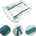 UWIOFF 4-Tier Greenhouse Replacement Cover Clear PVC Greenhouse Cover with Roll-Up Zipper Door - 27" L x 19" W x 63" H