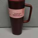 Owala SmoothSip Slider Stainless Steel Insulated Travel Mug with handle, 100% Leak Proof, For Hot and Cold Drinks, Travel Friendly with Sliding Lock Lid, 24 oz, BPA Free, Leak Proof, Black Cherry