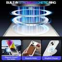 Maxdara for iPhone 14 Magnetic Case, [3 in 1] with Front Tempered Glass Screen Protector & Camera Lens Protector [Compatible with MagSafe] Slim Shockproof Cover for iPhone 14 (Magnetic Clear)
