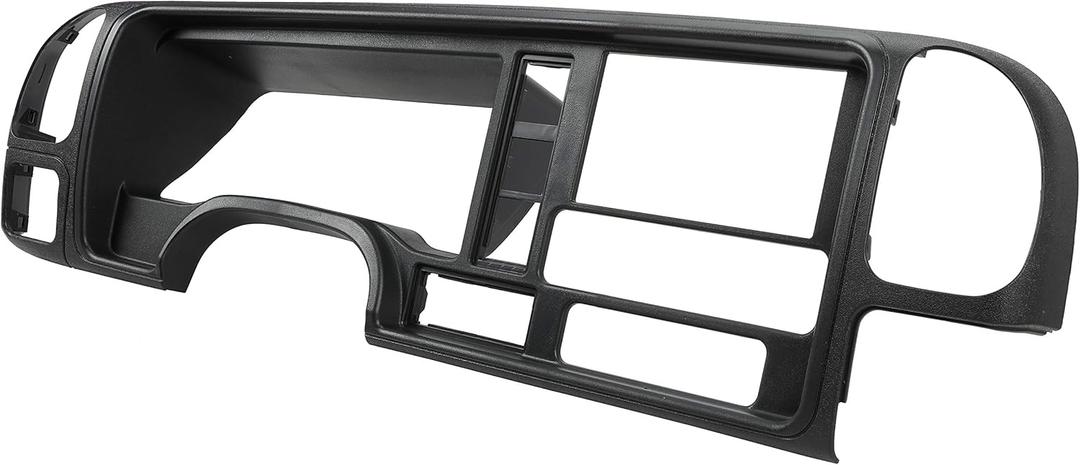 ECOTRIC Double Din Dash Panel Compatible with 1995-2002 GMC Sierra Chevy Silverado C/K Truck SUV Suburban Center Console Cover Trim Bezel Dashboard Replacement Radio Stereo Wire Harness