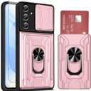 for Samsung Galaxy S25 Plus Case Wallet, Built-in Card Holder for Samsung S25 Plus Case with Stand, Heavy Duty Shockproof Full Body Kickstand Cover, for Samsung 5G S25 Plus Case with Screen Protector (Pink)