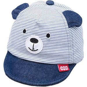 Baby Caps Summer Girl Boys Sun Hat with Ear Spring Summer Newborn Baseball Cap Striped Sunhat 2 pc