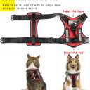 Service Dog Harness, Reflective Dog Vest Harness with 5 PCS Patches, Adjustable Soft Oxford Pet Harness, Inner Layer Mesh, Easy to Control for Dogs, S