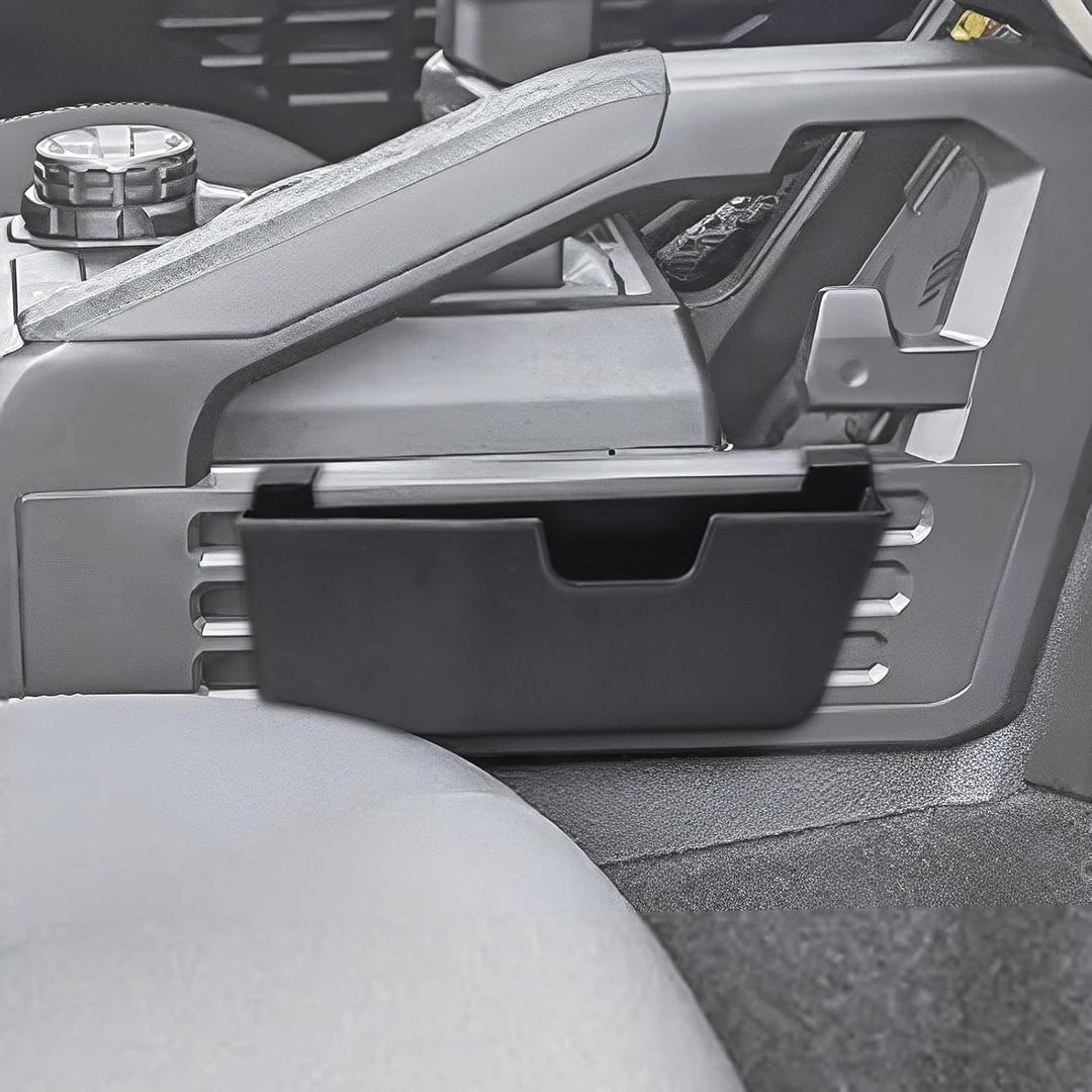 EDBETOS Tacoma Center Console Organizer Compatible with 2024 2025 Toyota Tacoma Hanging Tray Passenger Side Storage Box Interior Accessories, Upgrade Your Interior with Smart Storage, ABS Black