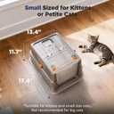 FURTIME Small Stainless Steel Litter Box with Lid for Kitty, Metal Enclosed Cat Litter Box for Small Cats, Kitten Cat Box with High Sided Enclosure & Scoop, Odor Free, Anti-Leakage, Grey