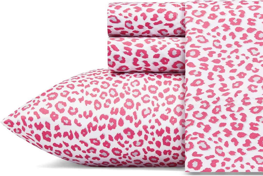 Betsey Johnson - Queen Bed Sheets, Soft Bedding with Matching Pillowcase, Fade & Wrinkle Resistant, Lightweight for Year Round Use (Leopard)