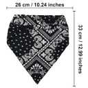 AWAYTR Elastic Hair Scarf Headband 3 PCS Head Scarves with Hair Clips Kerchief Headband for Women (Cashew(Black/Navy/White))