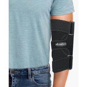 Reamphy Elbow Brace,Comfortable Night Elbow Sleep Support,Elbow Splint, Adjustable Stabilizer Splints, Cubital Tunnel Syndrome,Tendonitis,Ulnar Nerve,Tennis,Fits for Men and Women(Fits Most) Left
