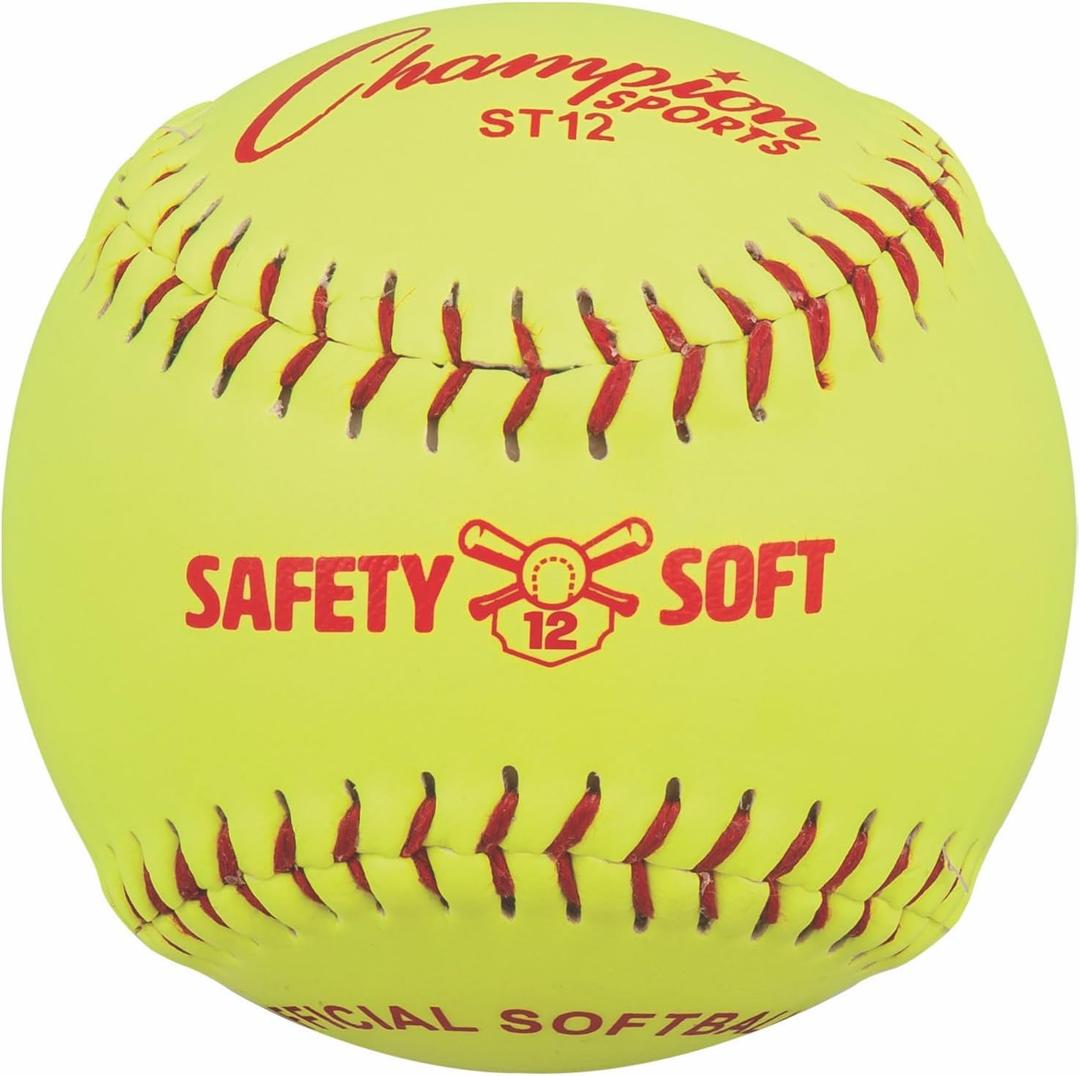 Champion Sports Saftey Softballs (12 Inch, Optic Yellow)