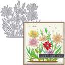 Flower Leaves Metal Cutting Dies for Card Making, Floral Background Die Cuts Carbon Steel Embossing Stencil Template Cutting Tools for DIY Scrapbooking Paper Card Photo Album Craft Supplies