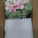 Peonies Artificial Flowers in Vase, Fake Hydrangea Silk Peony Flower Bouquet with Vase Faux Flowers Arrangement Decor Home Table Dining Room (Pink)