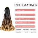 French Curl Braiding Hair,C14 Loose Wavy Braiding Hair Extensions Synthetic 20inch 75g/pack French Curly Crochet Hair (C14, 5 packs, 20 inch)