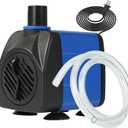 AQUANEAT Small Fountain Pump, 160 GPH Mini Submersible Water Pump with 3.3 ft Tubing, for Aquarium Fish Tank, Pet Water Fountain, Hydroponics, Pond Waterfall