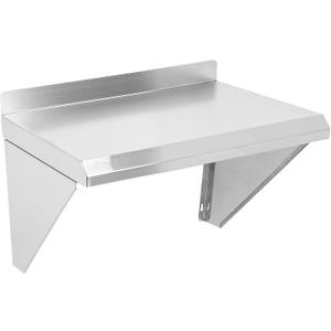 3 x Stainless Steel Shelf 12" x 16", Wall Mounted Commercial Stainless Steel Shelving, Stable Stainless Wall Shelf for Kitchen, Bar, Restaurant and Garage