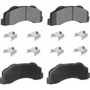 ILONPA Front Semi-metallic Disc Brake Pads Set for Ford F150 Expedition 2010-2021, for Lincoln Navigator 2010 2011 2012 2013 2014 2015 2016 2017 2018 2019 2020 2021, 4PCS(With Hardware)