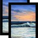 LUCKYLIFE 24x32 Picture Frame, Wall Hanging Poster Frames, Display Pictures 24 x 32 without Mat, Pack of 2, Black