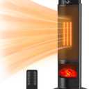 NEWBULIG 23" Space Heater, 1500W Portable Heaters for Indoor Use, Fast Heating with 70° Oscillation, Adjustable Thermostat Up to 95°F, Tip-Over Protection & 12H Timer for Bedroom, Office, Black