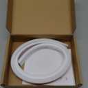 39 inch Silicone Water Guard for Kitchen Sink, Rubber Shower Threshold Splash Guard, Shower Barrier Water Strip Dam, Corner Water Retaining Dam Strip for Kitchen Sink Cooktop Bathroom Tub (White)