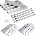 Genesis E-330 Grill Replacement Parts 4 Burners for Weber Genesis S-330 E-310 EP-330 Grill Part 7621 Flavorizer Bars 65505 Heat Deflector 62752 Genesis 330 Sear Burner Tube Front Control 300 Series