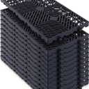 Colingmill 12 Pcs Plastic Pallets 23.6 x 11.8 x 1.18 Inch Lightweight Moisture-Proof Waterproof Floor Pallet Breathable Grid Ventilation Storage Pad for Garages, Kitchen, Basement, Attic