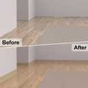 Peel and Stick Baseboard Trim, 4 Inch Rubber Baseboard Vinyl Wall Base, Flexible Baseboard Molding Trim, Adhesive Baseboard Trim Rubber Cove Base(20Ft, Beige)