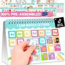 Hadley Designs My First Busy Book Toddlers 3-5, Montessori Preschool Learning Activities Age 4-5, 174 Pcs Velcro Busy Book, Travel Toys Airplane Car Quiet Time, Sensory Toys, Pre K Graduation Gifts