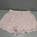 PRETTYGARDEN Womens Boxer Shorts Y2K Ruffle Pajama 2026 Summer Spring Lounge Sleep Striped Casual Beach Pj Bottoms Pockets (Large, Stripe Light Pink)