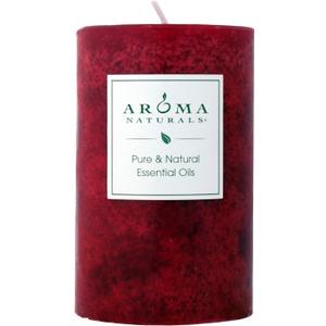 Aroma Naturals Holiday Orange, Clove and Cinnamon Essential Oil Scented Pillar Candle, Warm Spice, 2.5 inch x 4 inch