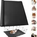 Guinea Pig Bedding Cage Liner 24"×118" 1pcs Waterproof Rabbit Bedding, Waterproof and Reusable Pads for Guinea Pigs, Rabbits, Hamsters, Gerbils, and Chinchillas?Black Mat