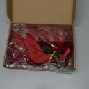 Syhood 6 Pcs Christmas Velvet Bow with Pine Cones Pine Needles Berries Xmas Wine Red Ribbon Bow Ornaments 6.3 x 5.1 Inch for Christmas Tree Wreath Garden Fireplace Crafts DIY Decor